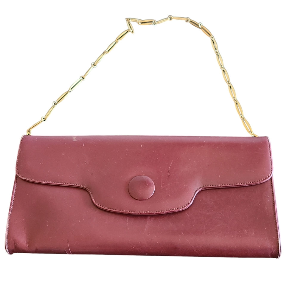 Neiman Marcus Leather bag Vintage Basic Old Money Minimalist Party Brown Small